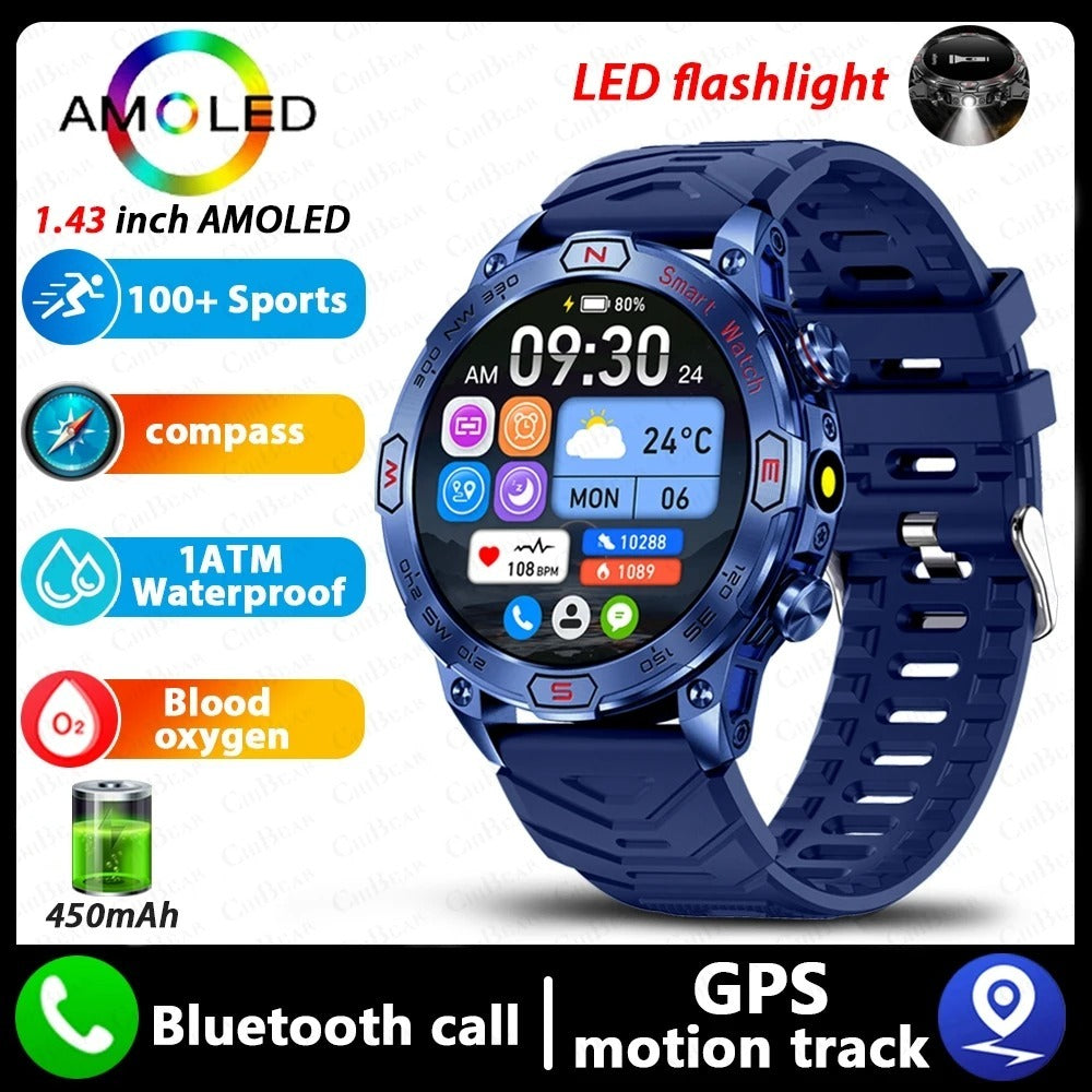 Smart Watch HD AMLOED Screen Bluetooth Calling Sports Watch