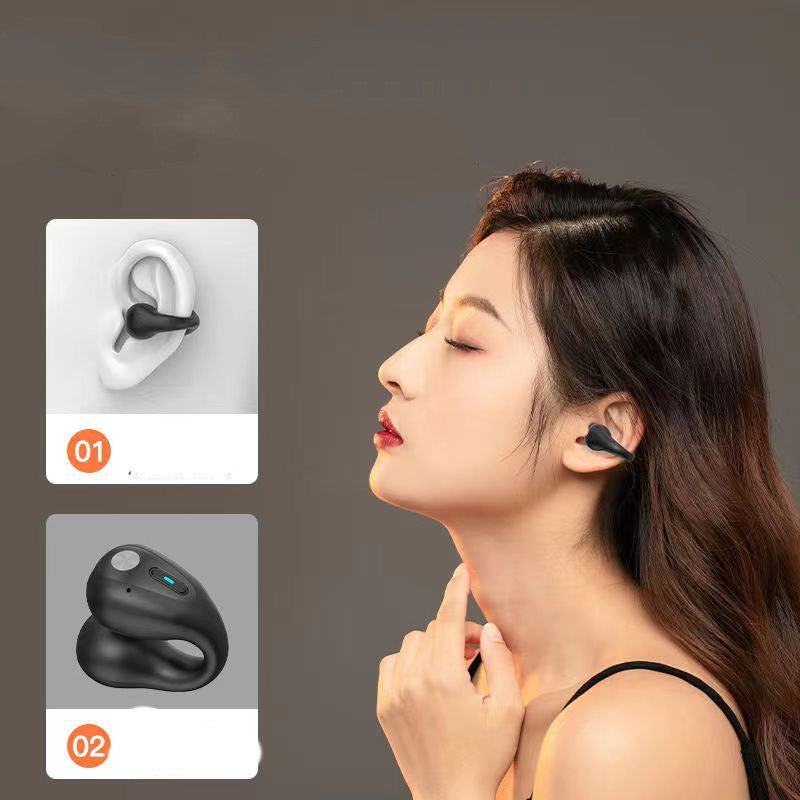 Bone Conduction Headphones TWS Earbuds Ear Clip Bluetooth 5.3 Touch Wireless Earphone

 In-Ear Bass HIFI Sports Headset